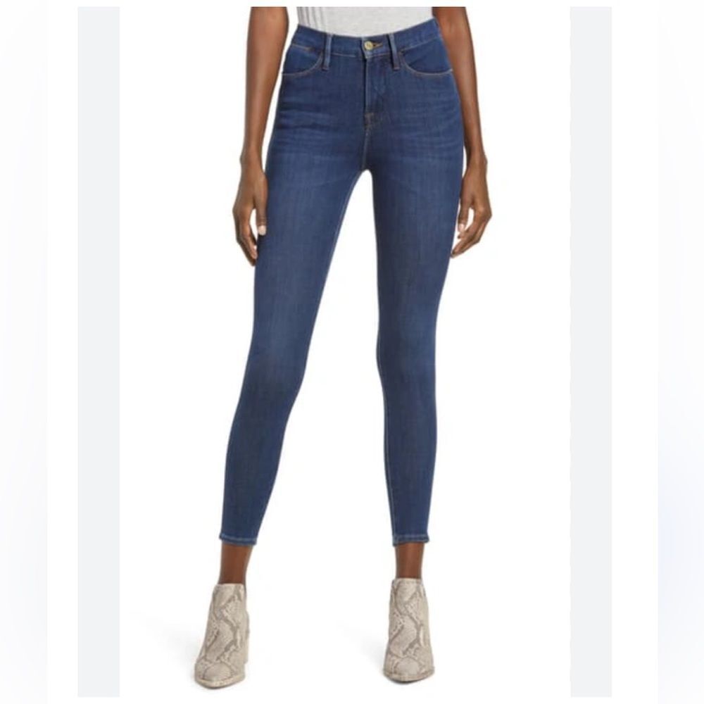 FRAME 24-hour High Waist Crop Skinny Jeans In Henning Size 29
